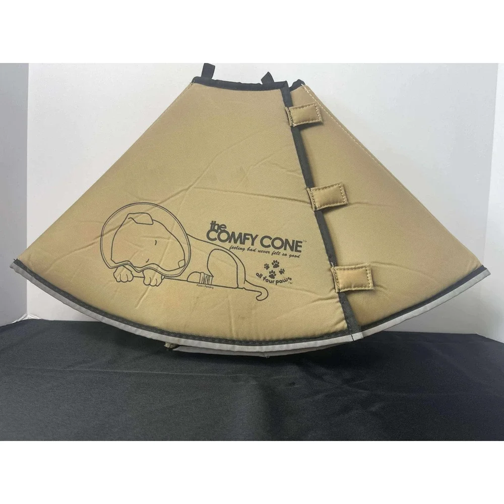 The Comfy‎ Cone Pet Recovery Collar Cone Tan Med Lng